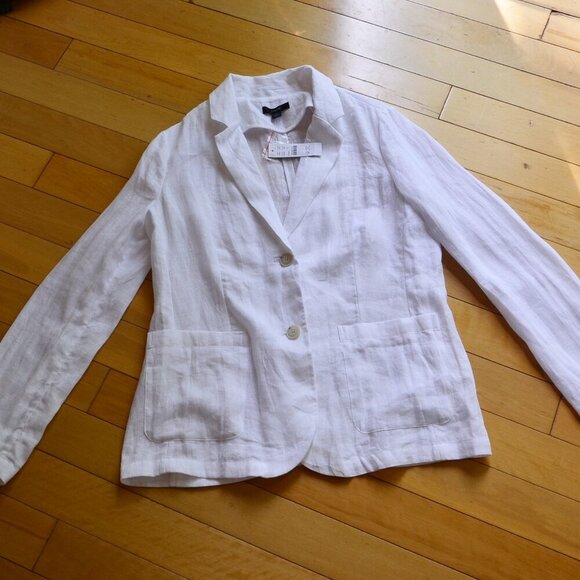 J.Crew 100% linen white light weight Jacket size 6 - Picture 1 of 8